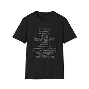 Aftercare by Nessa Barrett Album Tracklist T-Shirt black